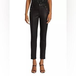 Ramy Brook Helena High-Rise Coated Skinny Jeans Size 24